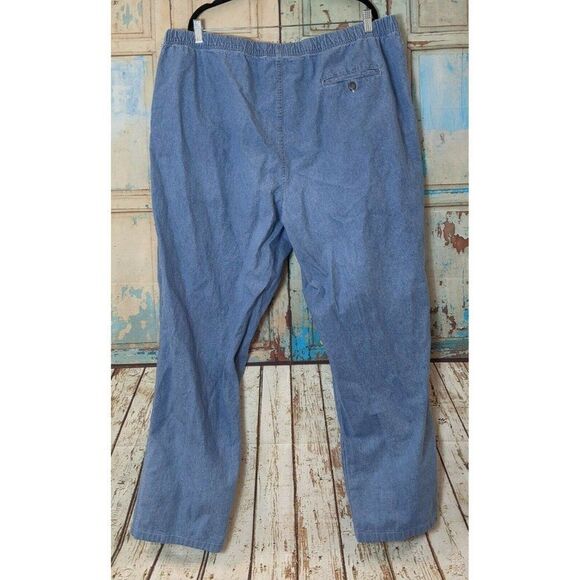 Towncraft Womens Sz 50 Comfort Fit Elastic Pants Straight Leg Denim Blue Jeans - Picture 4 of 8